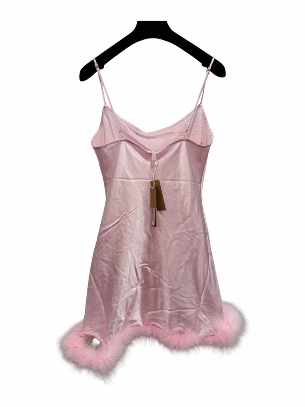 SKIMS NWT Silk Feather Mini Dress Pink Cherry Blossom Women XXS - Picture 3 of 5